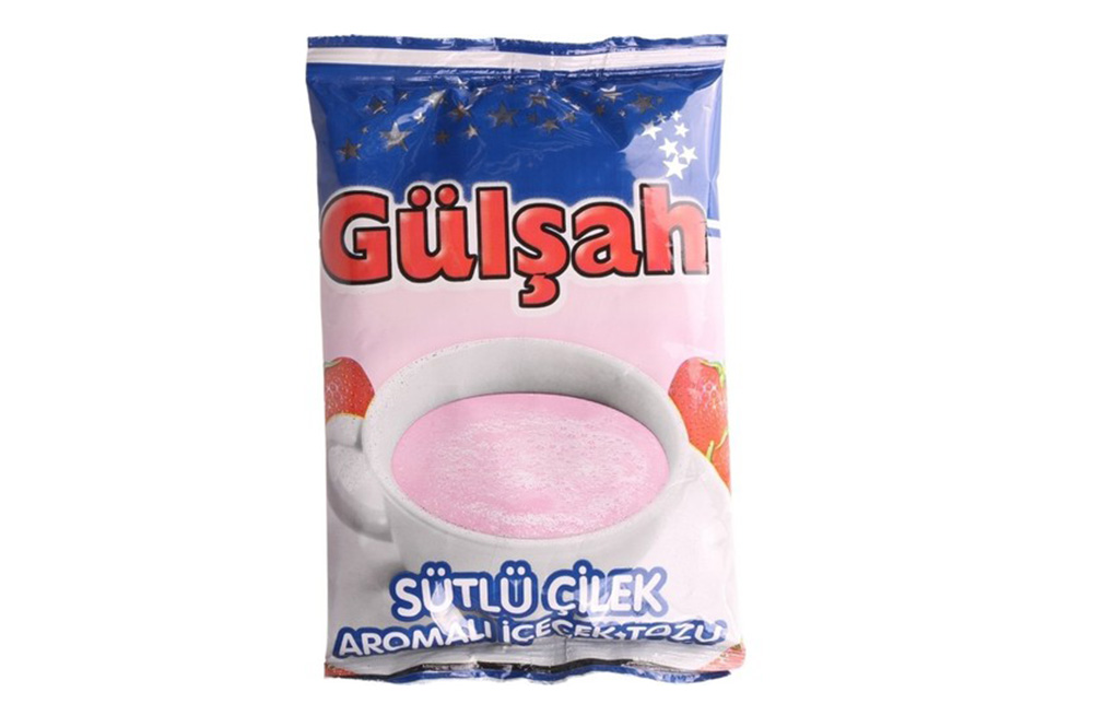 GÜLŞAH SÜTLÜ ÇİLEK AROMALI TOZ İÇECEK 250 GR 